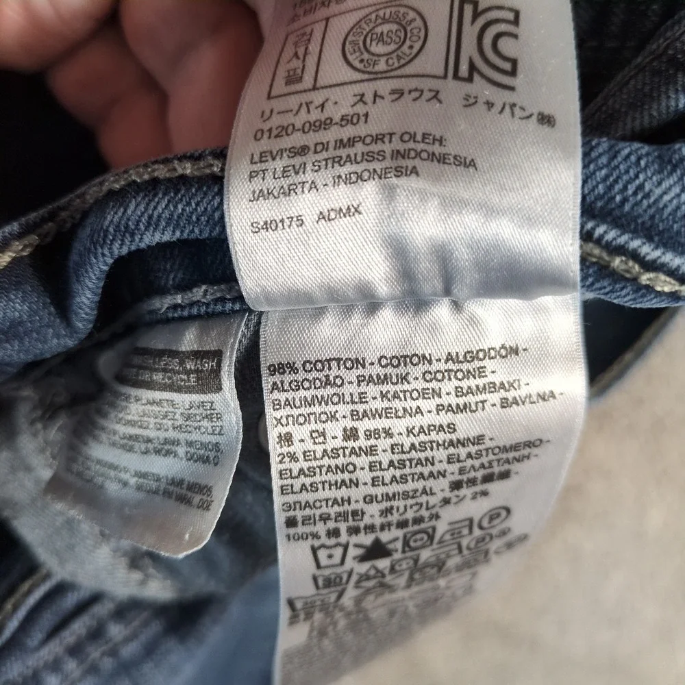Levi Strauss 505 Straight Men's Jeans Dark Wash‎ Size 36x32